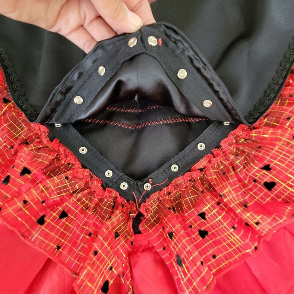 Four Dresses in One. Handmade Unique Black and Red Satiny Dress Size MD-LG - Picture 10 of 16